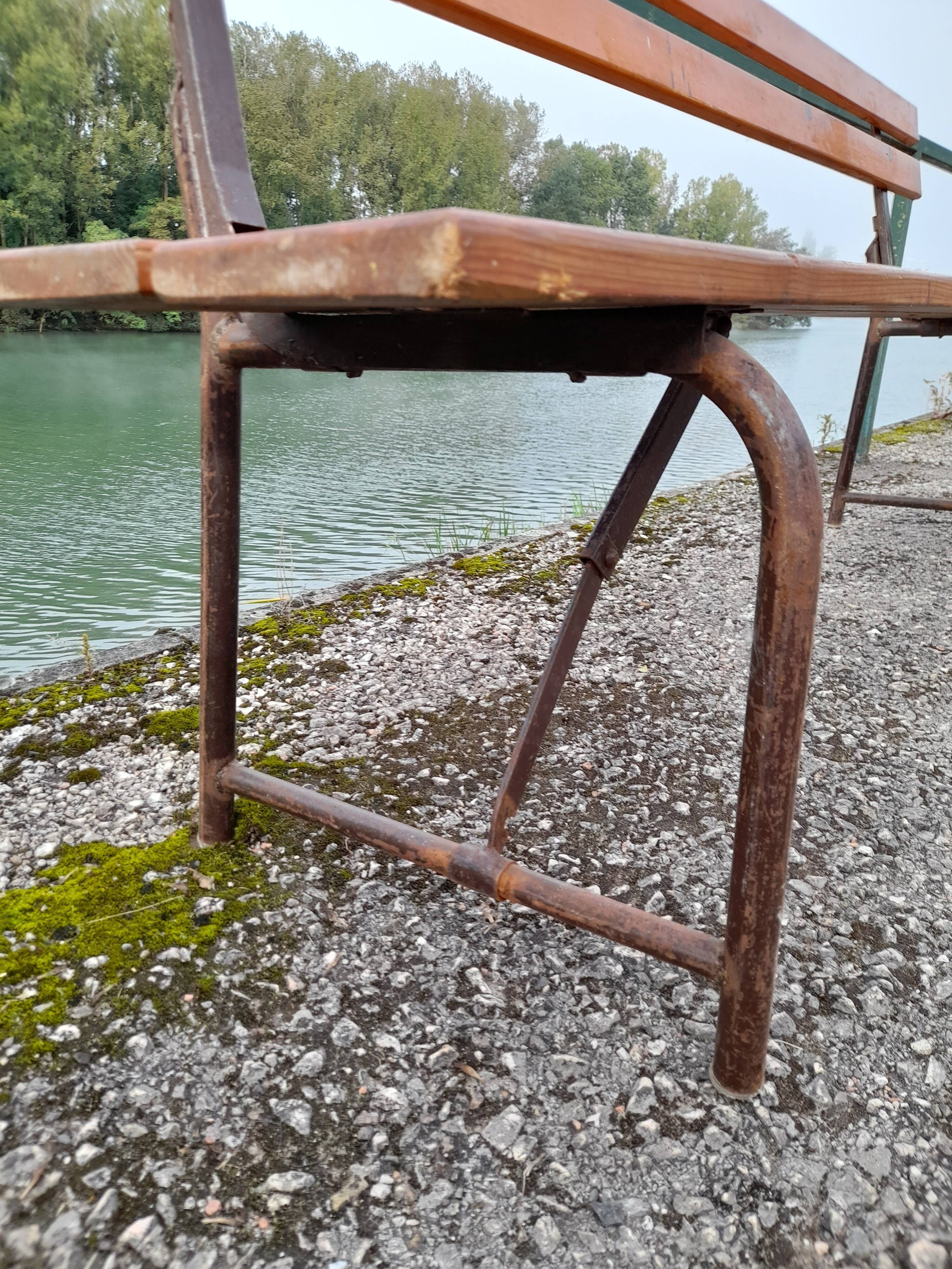 Folding bench from a 1950s café.