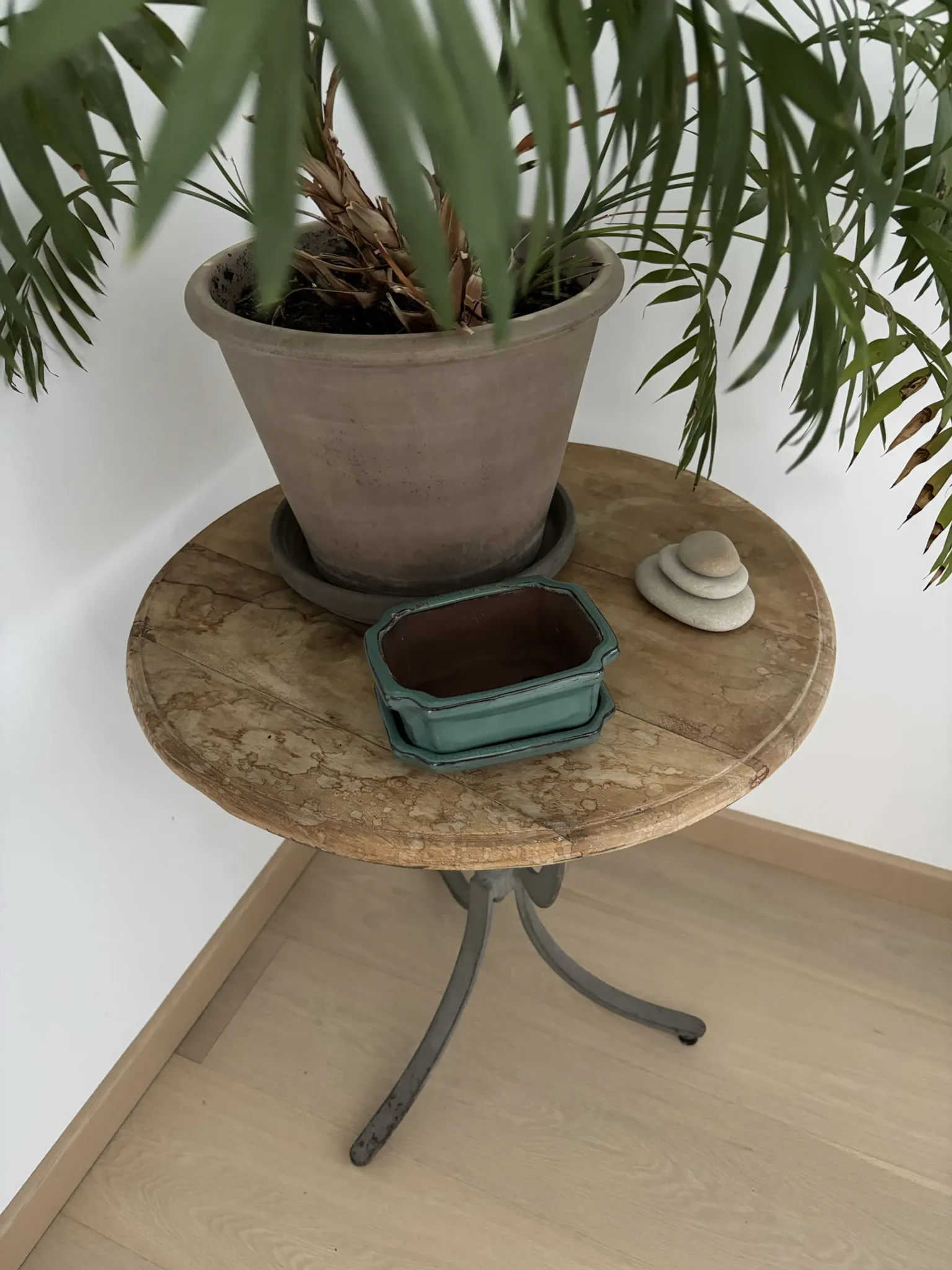 Light green ceramic flower pot