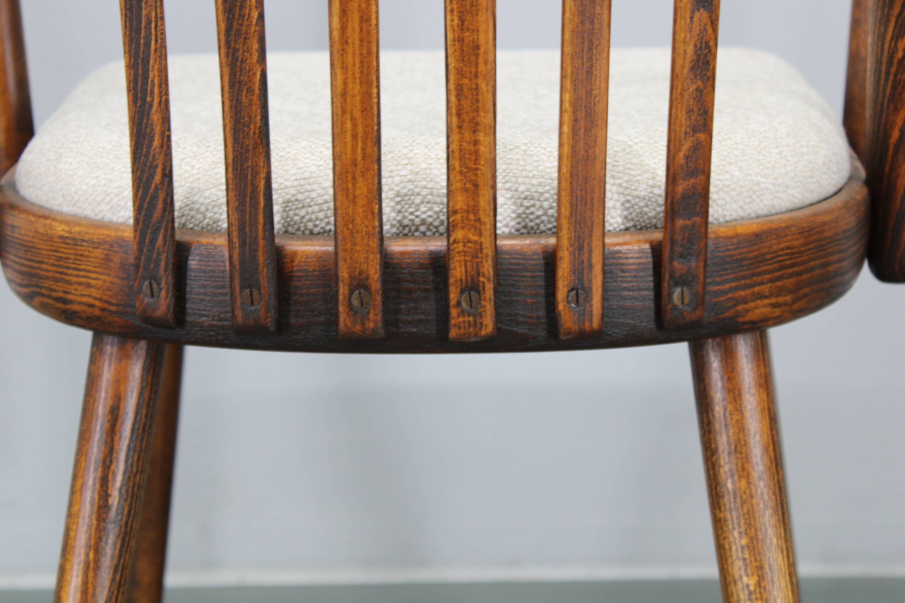 1960s Antonin Suman Set of Six Beech Dining Chairs, Restored