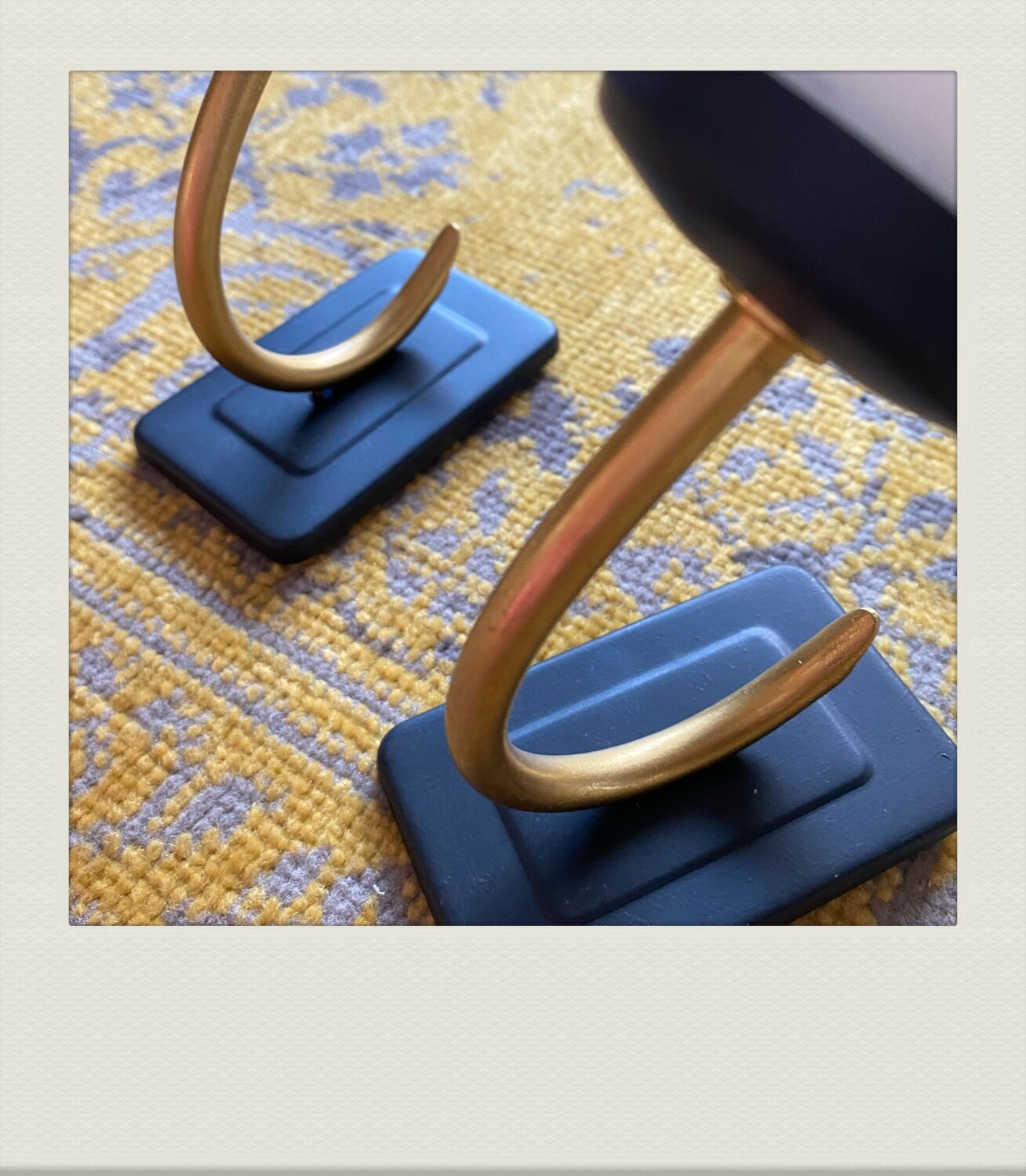 Pair of art deco wall light black and gold - 50s