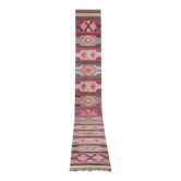 Vintage Turkish hallway rug 78x642 cm