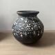 Lot of 3 ancient pots from Indonesia, black terracotta, wabi-sabi.