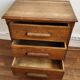 Beautiful old wooden furniture with three drawers.