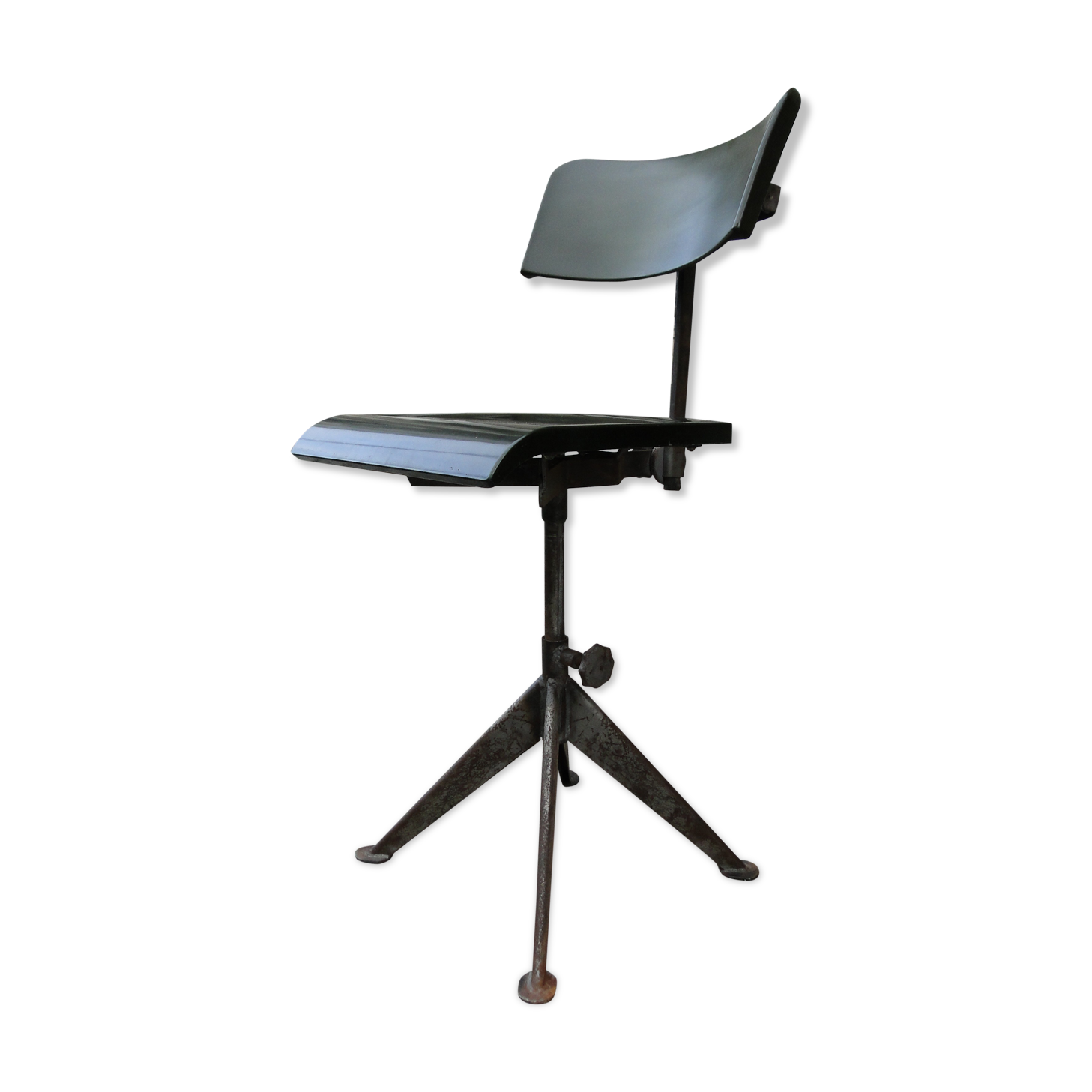 Chaise d atelier vintage Odelberg et Olson Suéde 1950 en bakélite