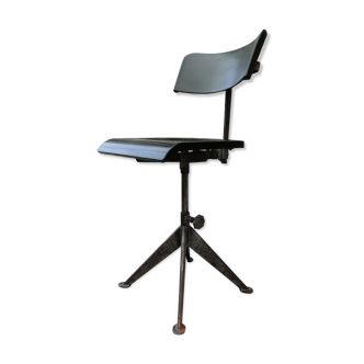 Odelberg and Olson Suéde 1950 vintage workshop chair in Bakelite