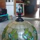 Ancienne suspension vitrail style Art Nouveau