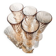 6 Rosaline champagne flutes