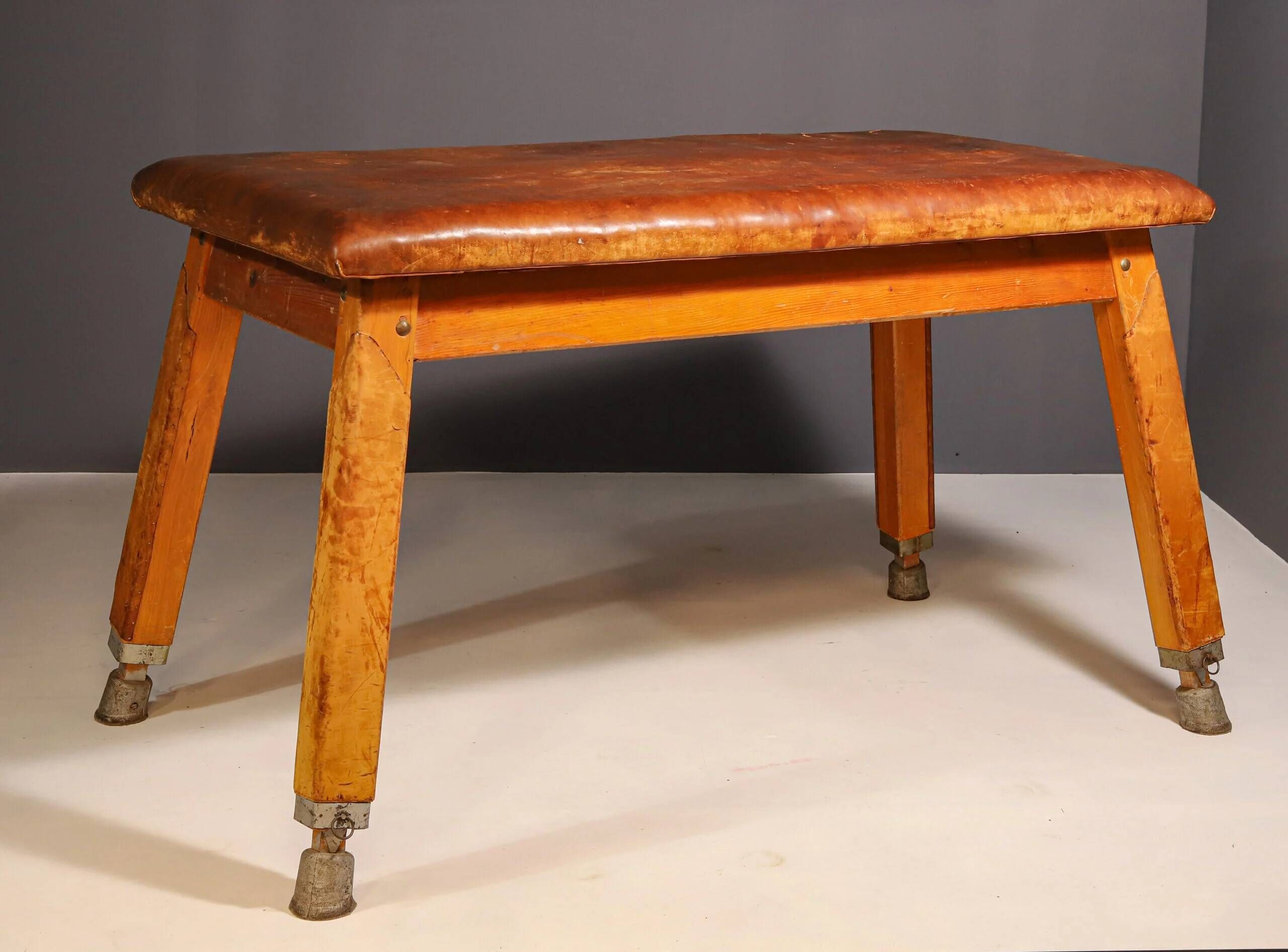 Gym bench vintage wood 1950s Czechoslovakia