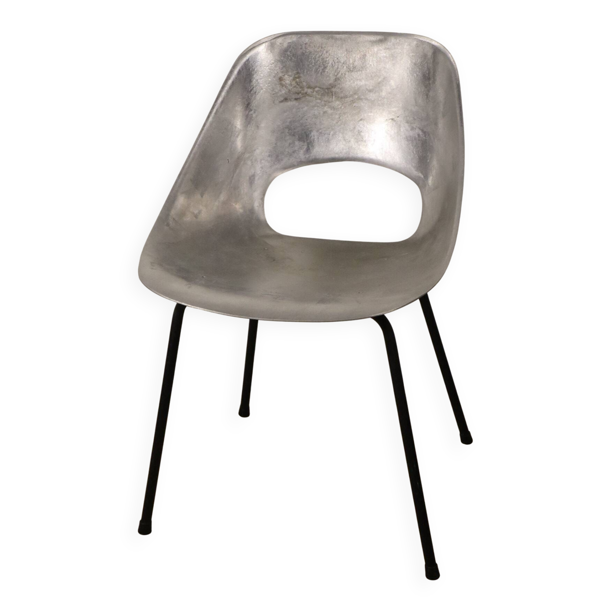 Aluminium chair, "Tulip" model, by Pierre Guariche, Steiner edition, 1960