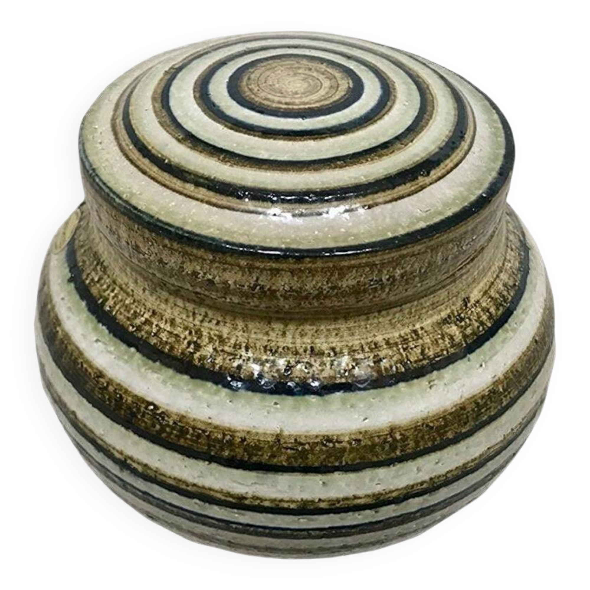 Ceramic Art Pot or Box with Lid from Søholm Stoneware, Denmark 1960s