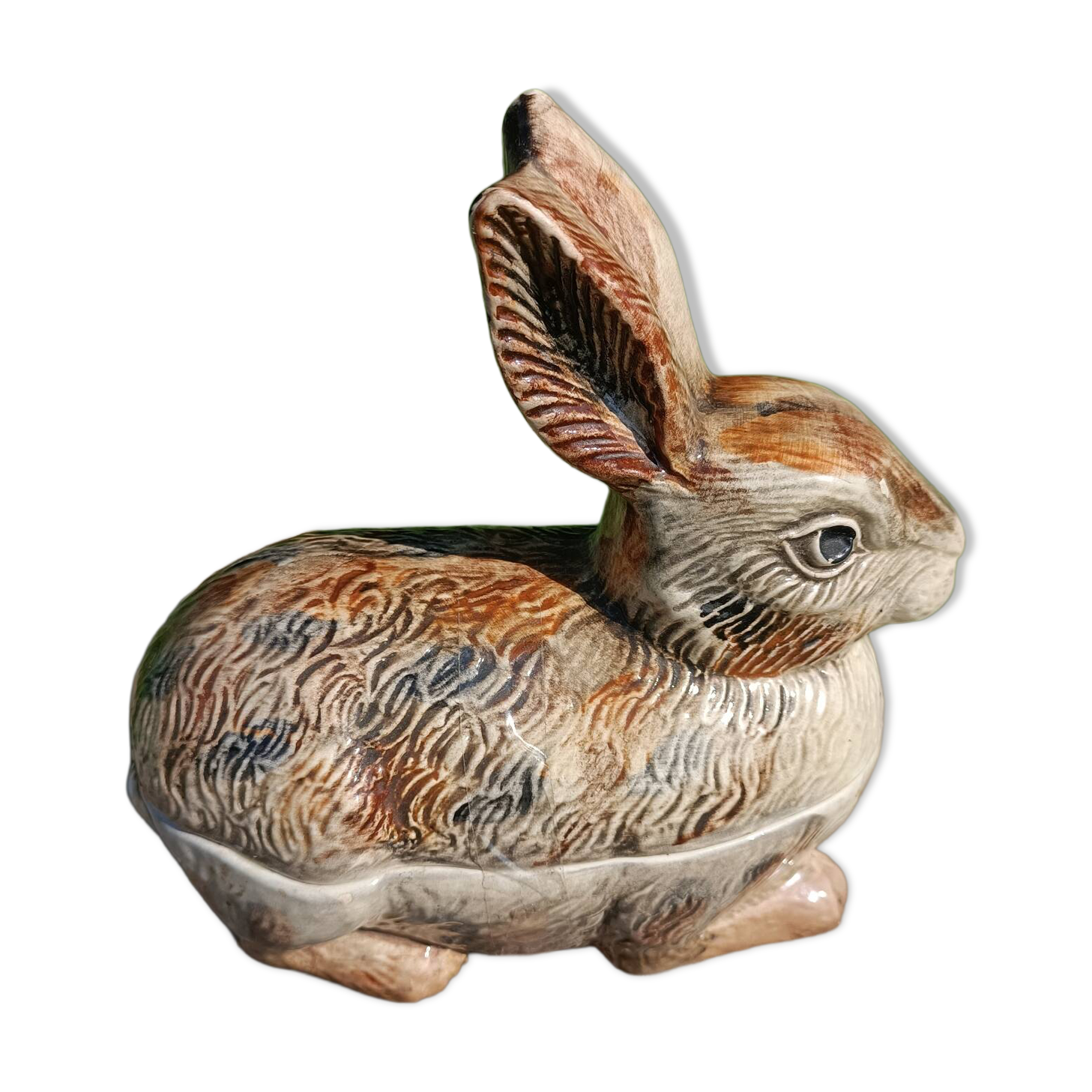 Hand-painted retro rabbit terrine Caugant 💐