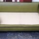 Canapé Jansen cuir vert olive France 1970