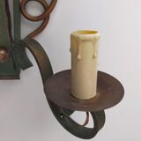 Pairs of vintage wrought iron wall lamps