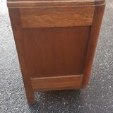 Bedside art deco solid oak