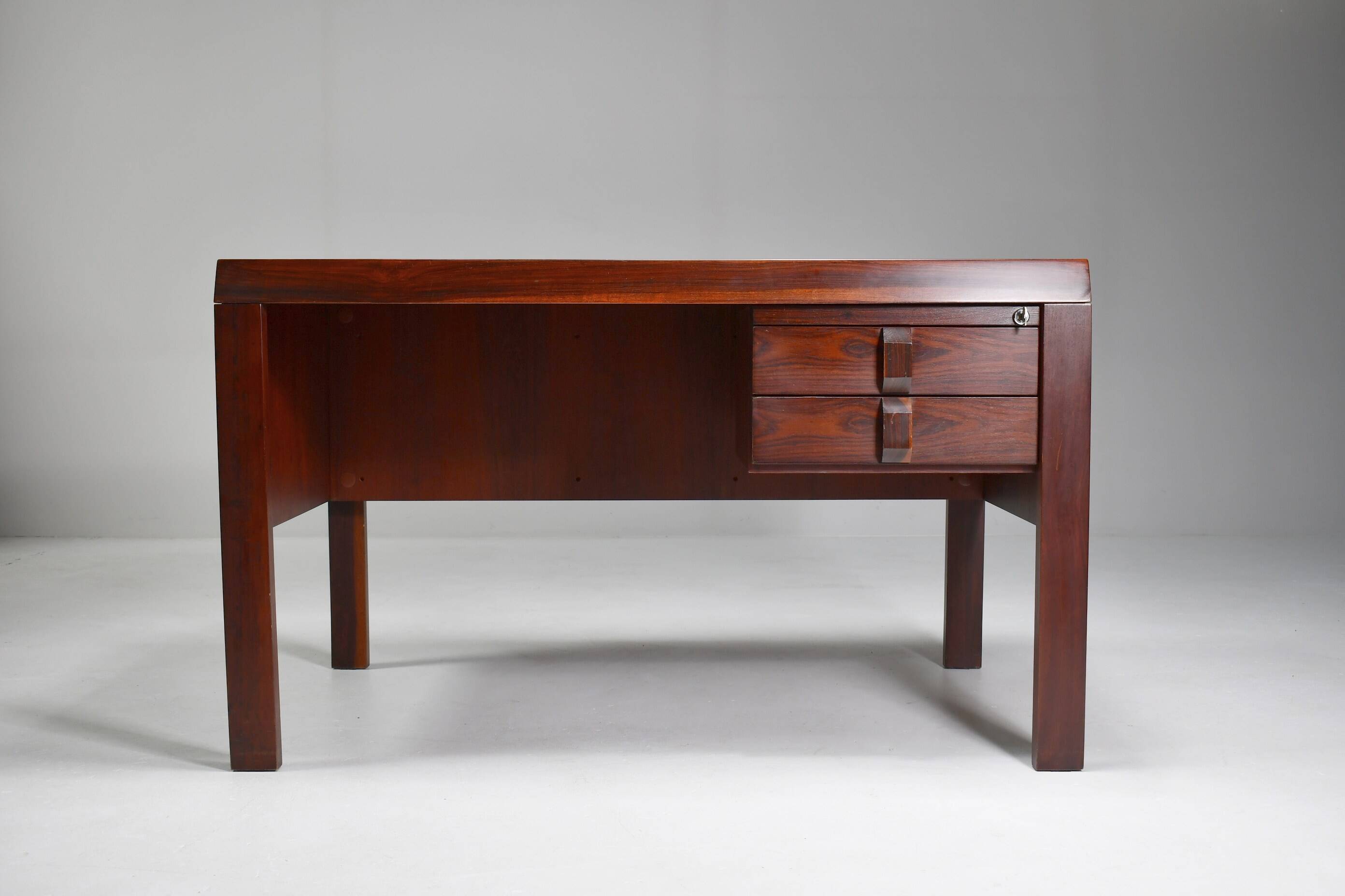 Rosewood desk by Jean Gillon for Italma. Brazil 1970's