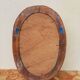 Miroir fleuris bois doré