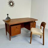 Scandinavian design desk Swiss Teack 70s vintage teak
