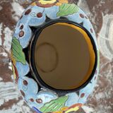 Ovoid vase, charles catteau, keramis, art deco period, fine earthenware, floral enamel decoration, vase col