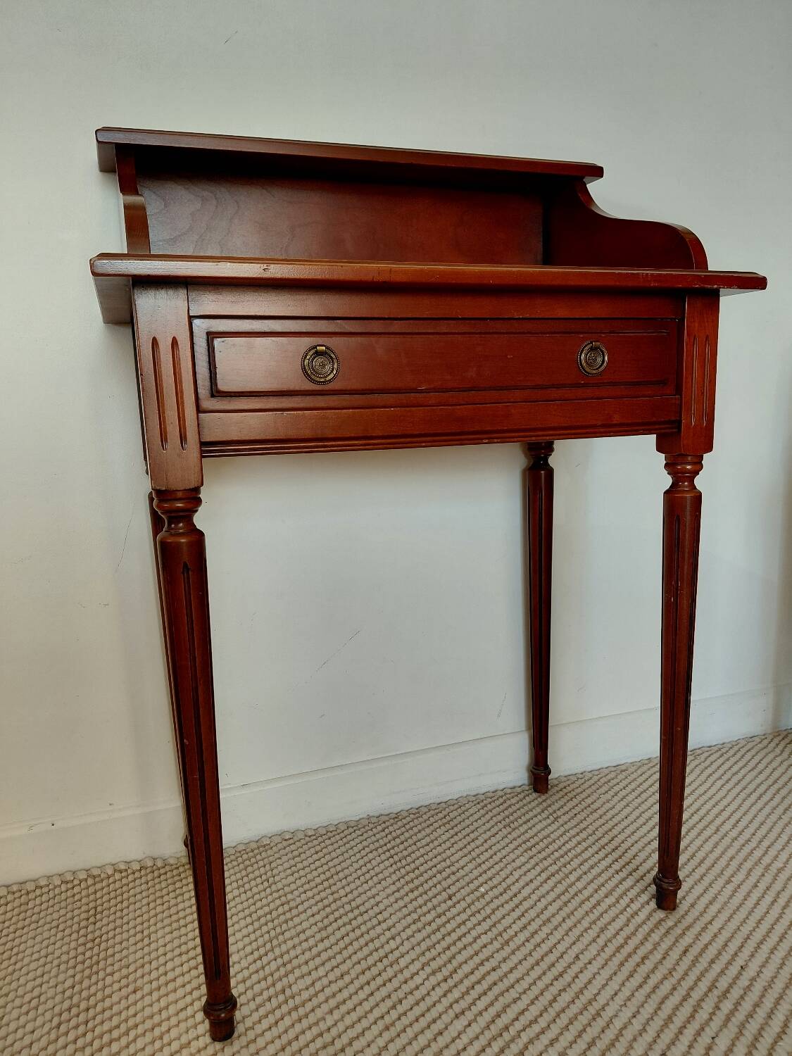 Small vintage desk/console in wood - Louis XVI style - 1 drawer
