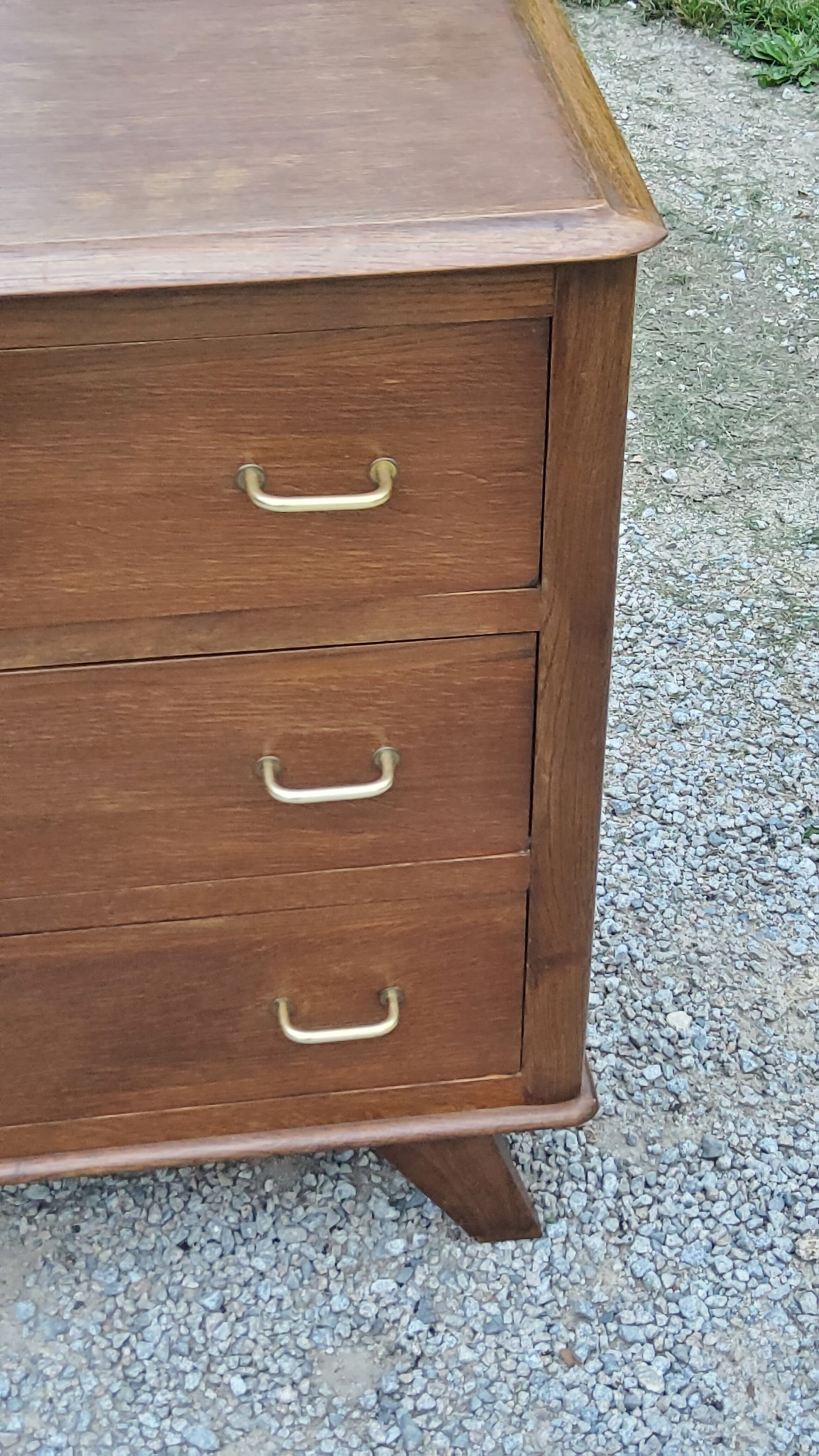 Vintage oak chest of drawers legs compass 3 drawers from the 50s