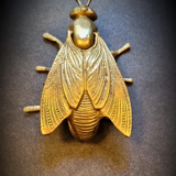 Bronze ashtray representing a fly