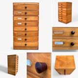 Vintage drawer unit with Bakelite knobs 1950