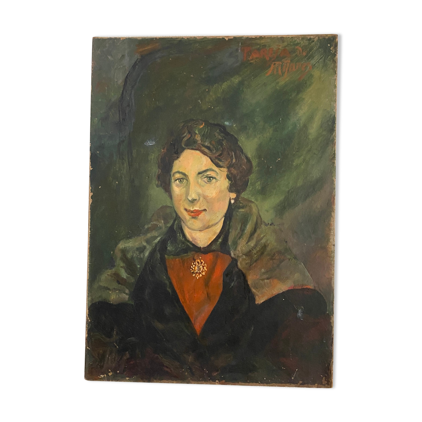 Oil on canvas The woman in the stole