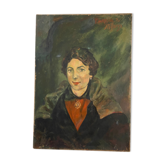 Oil on canvas The woman in the stole