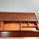Dresser / chest of drawers and bedside tables - 1960s - faux leather brass