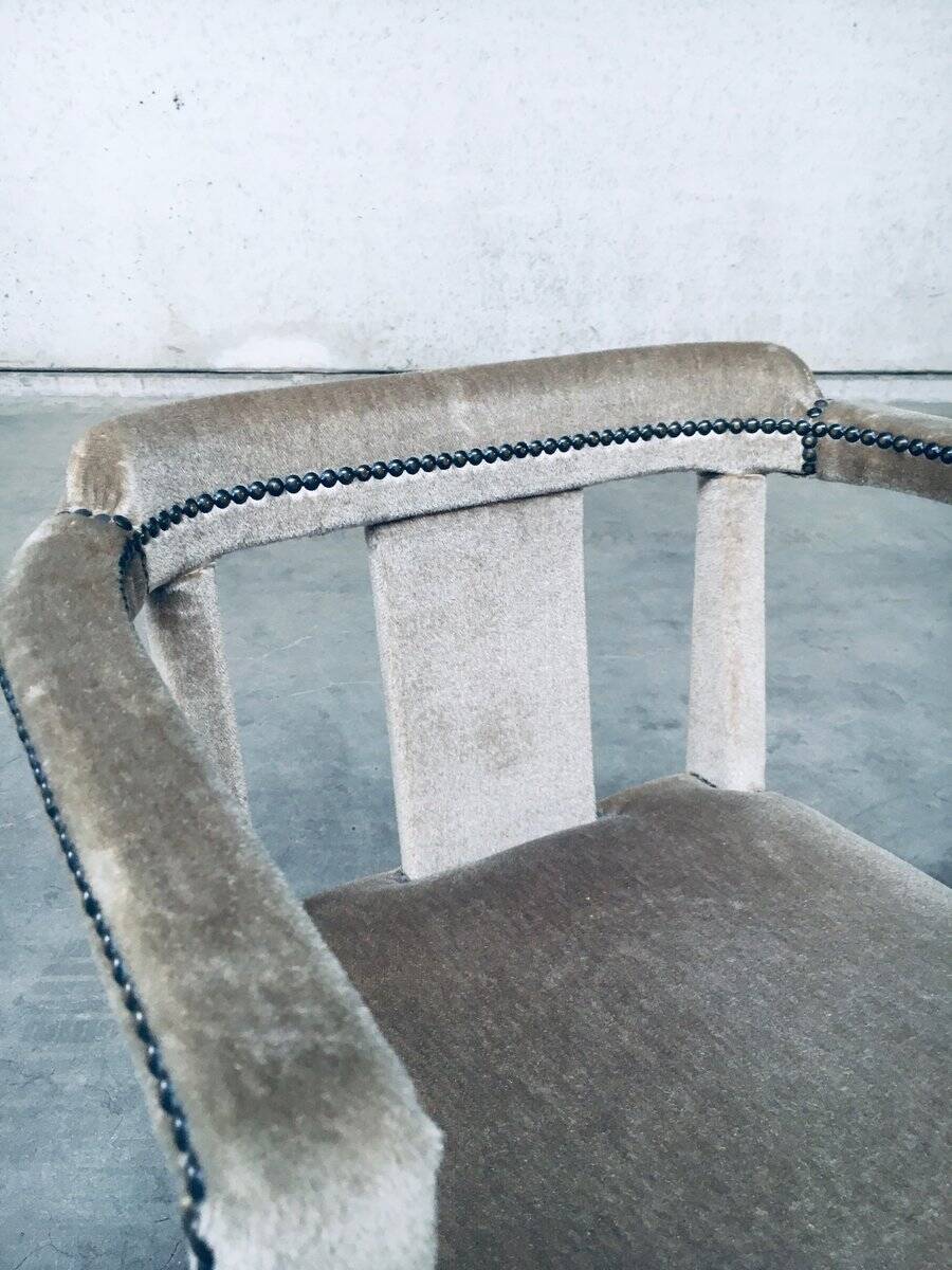 Boudoir Side Chair in Velvet, 1920s