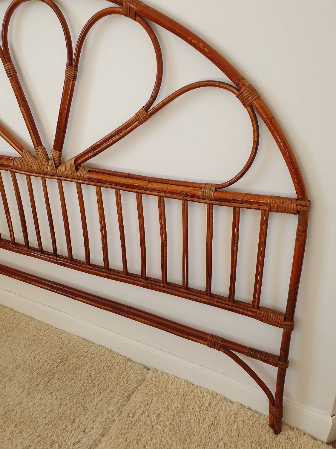 Rattan headboard for 2 people 140/160