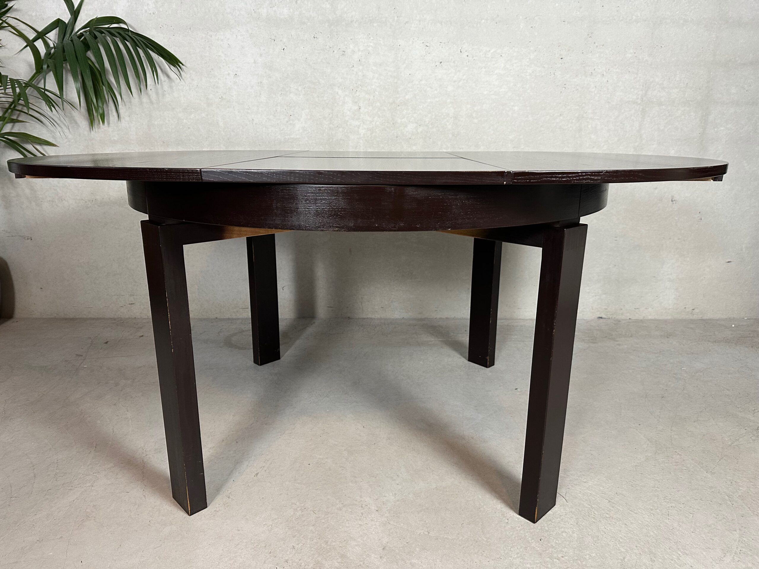 Adjustable vintage dining table (round/oval) – 1970s