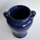 Blue earthenware amphora vase