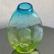 Sculptural green yellow Bullicante vase, decorative accent, bookcase accessory