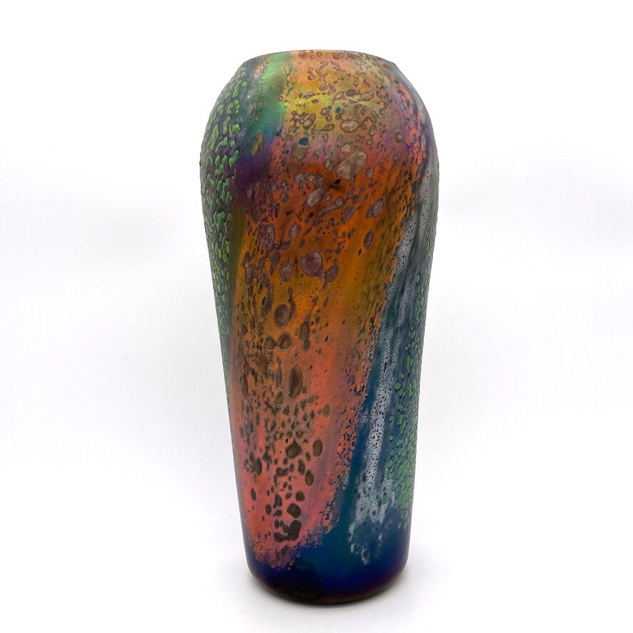 Vase en verre soufflé style art déco  V.M Delet