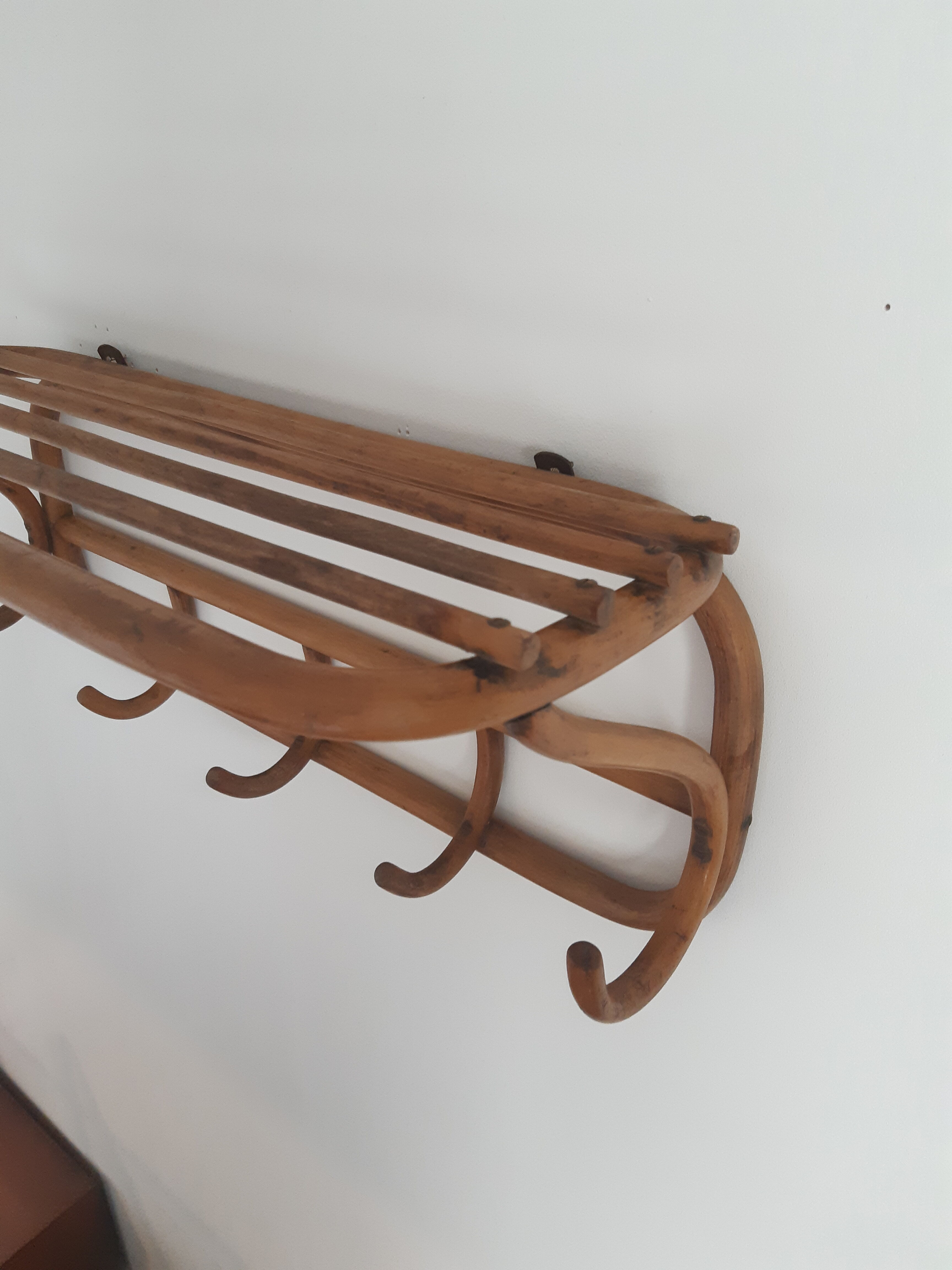Vintage wooden coat rack