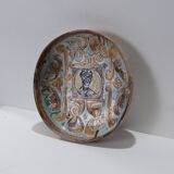 Plat décoré en céramique vallauris, 1950