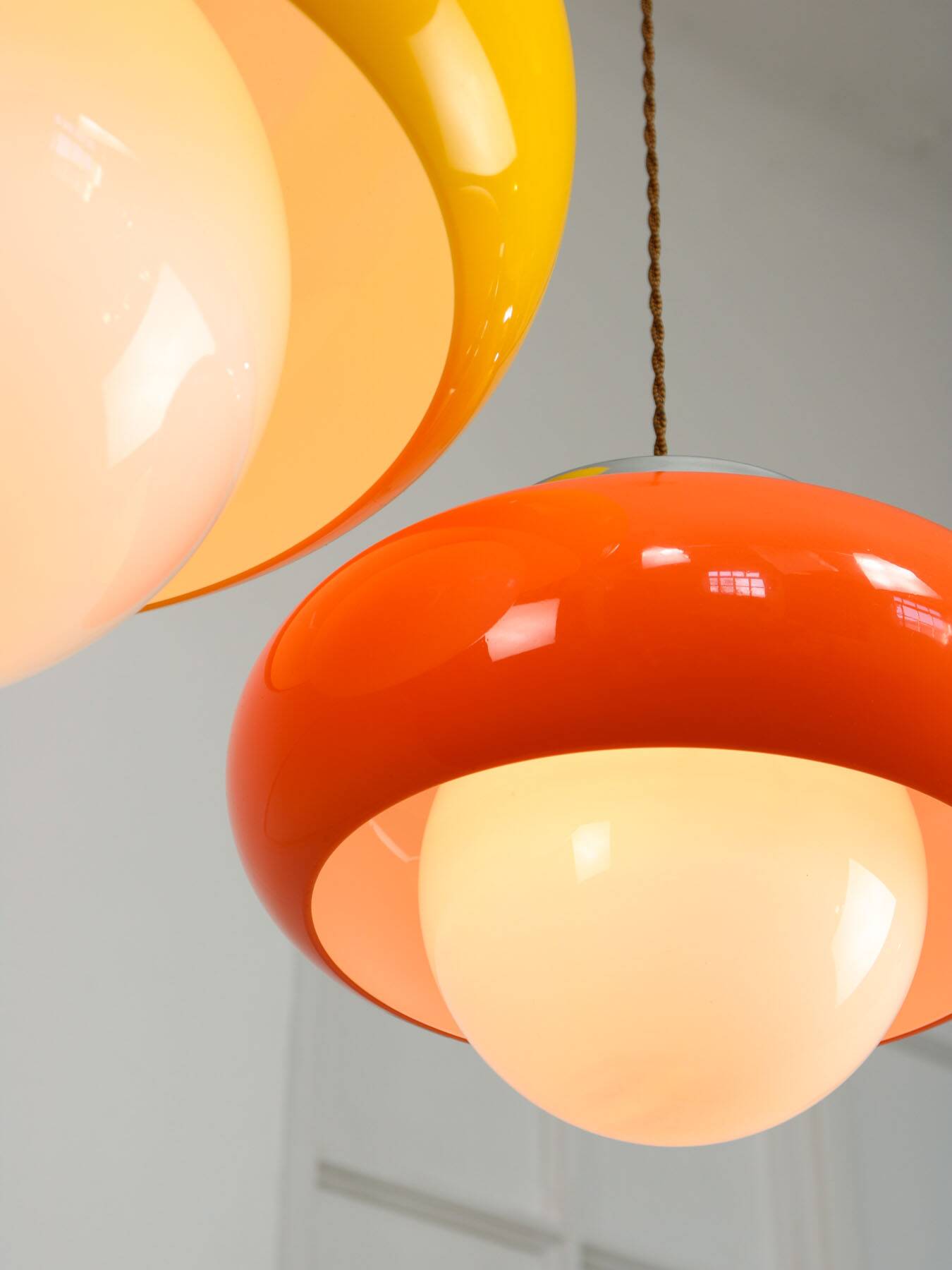 Space Age Model Best Pendant from Guzzini in Orange, 1970s