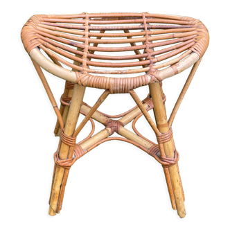 Vintage rattan stool