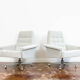 Pair of swivel armchairs 1970's Czechoslovakia
