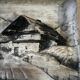 Carved and painted alpine tableau