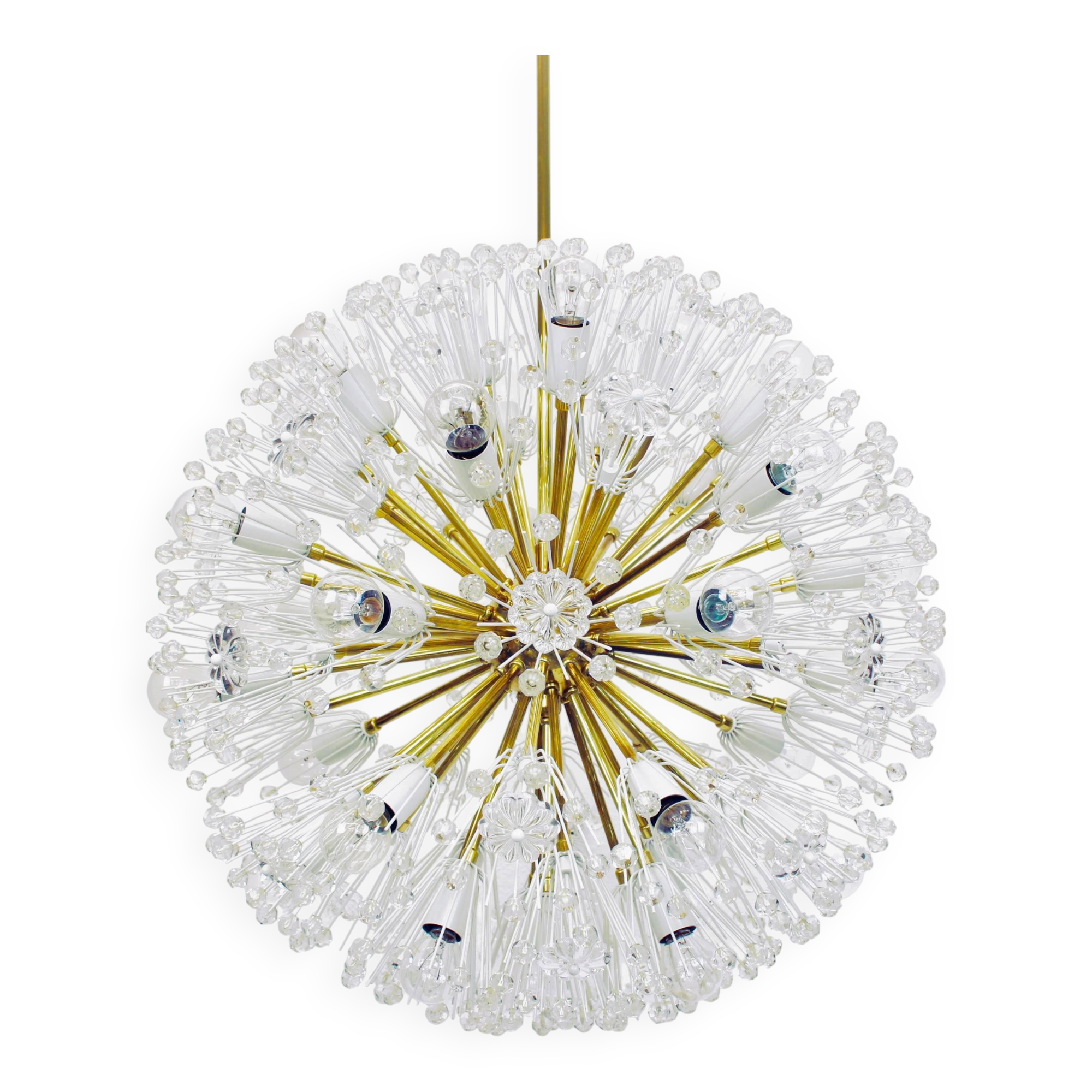 Gigantic brass star-shaped chandelier by Emil Stejnar, Austria, 1960s.