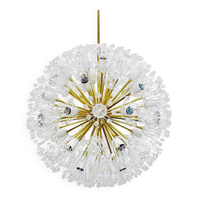 Lustre gigantesque en laiton en forme d'étoile par Emil Stejnar, Autriche, années 1960