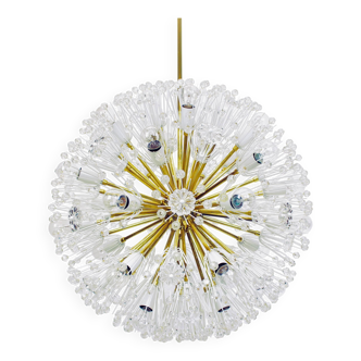 Gigantic brass star-shaped chandelier by Emil Stejnar, Austria, 1960s.