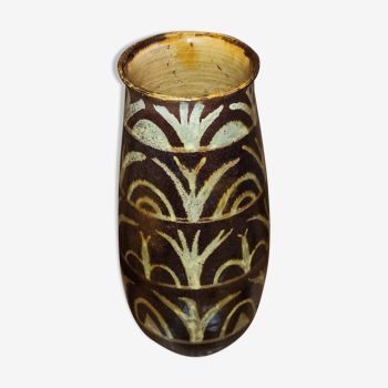 Vase en céramique peint, art déco circa 1930