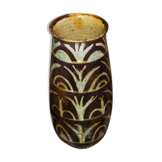 Ceramic vase painted with art deco style décor circa 1930