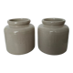 Duo of stoneware pots