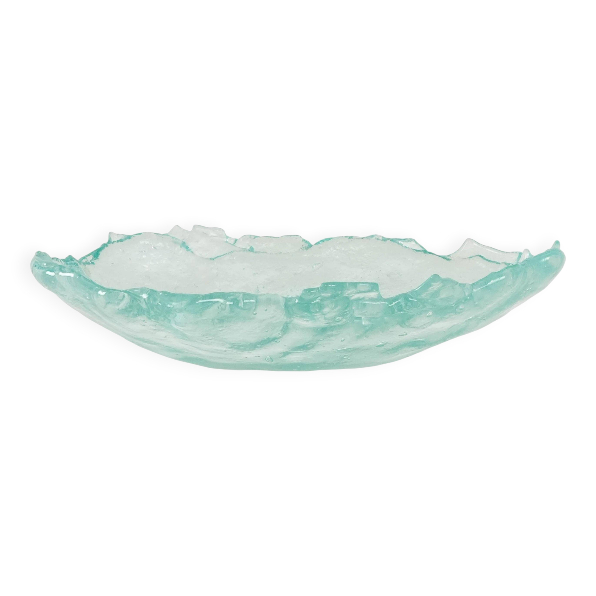 Glass platter, Danish design, 1970s, manufactured in Denmark