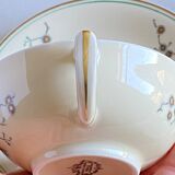 Set of 4 Limoges porcelain tea cups from the Ancienne Manufacture Royale from Bernardaud