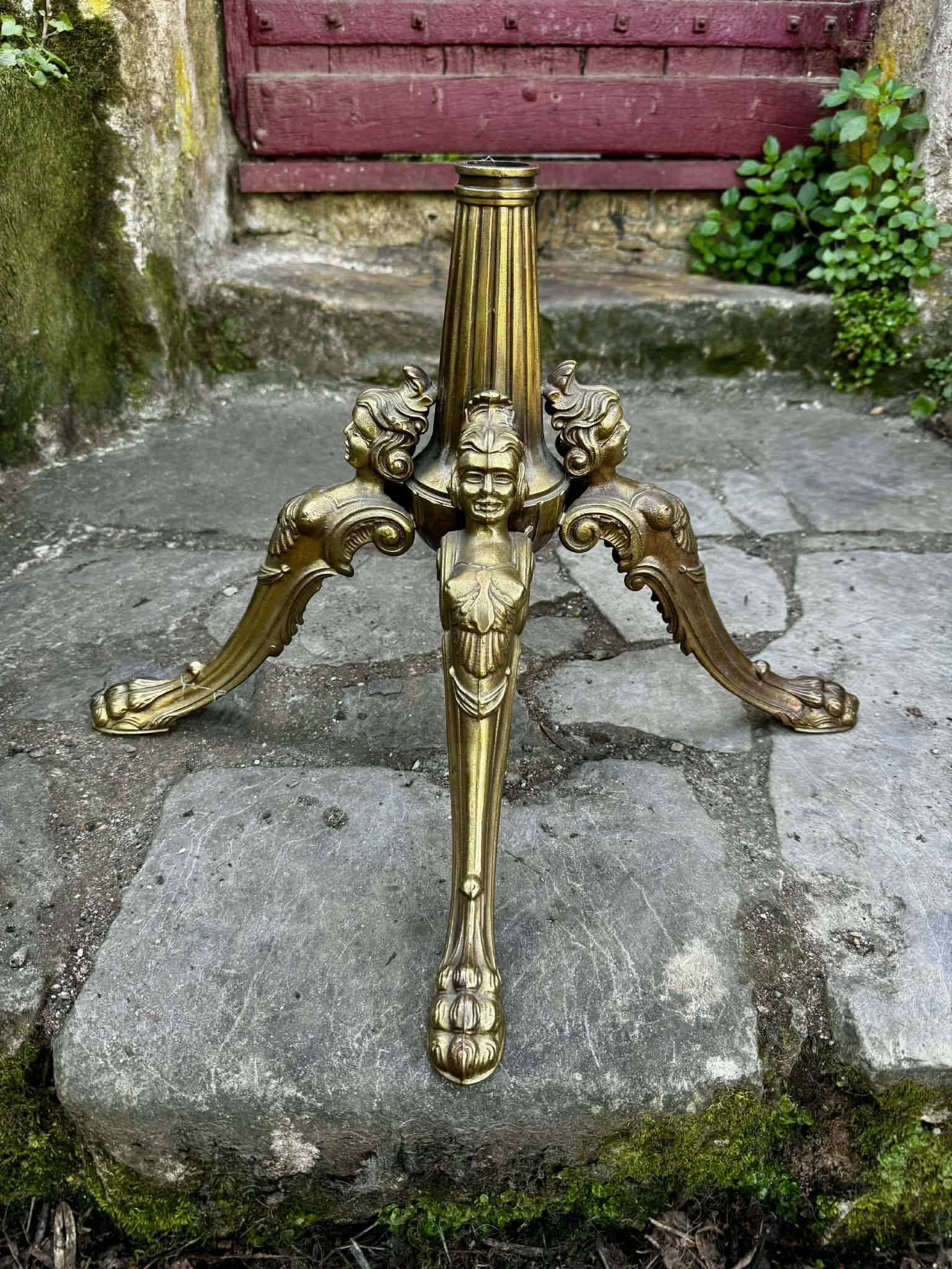 Solid brass Art Nouveau lamp base
